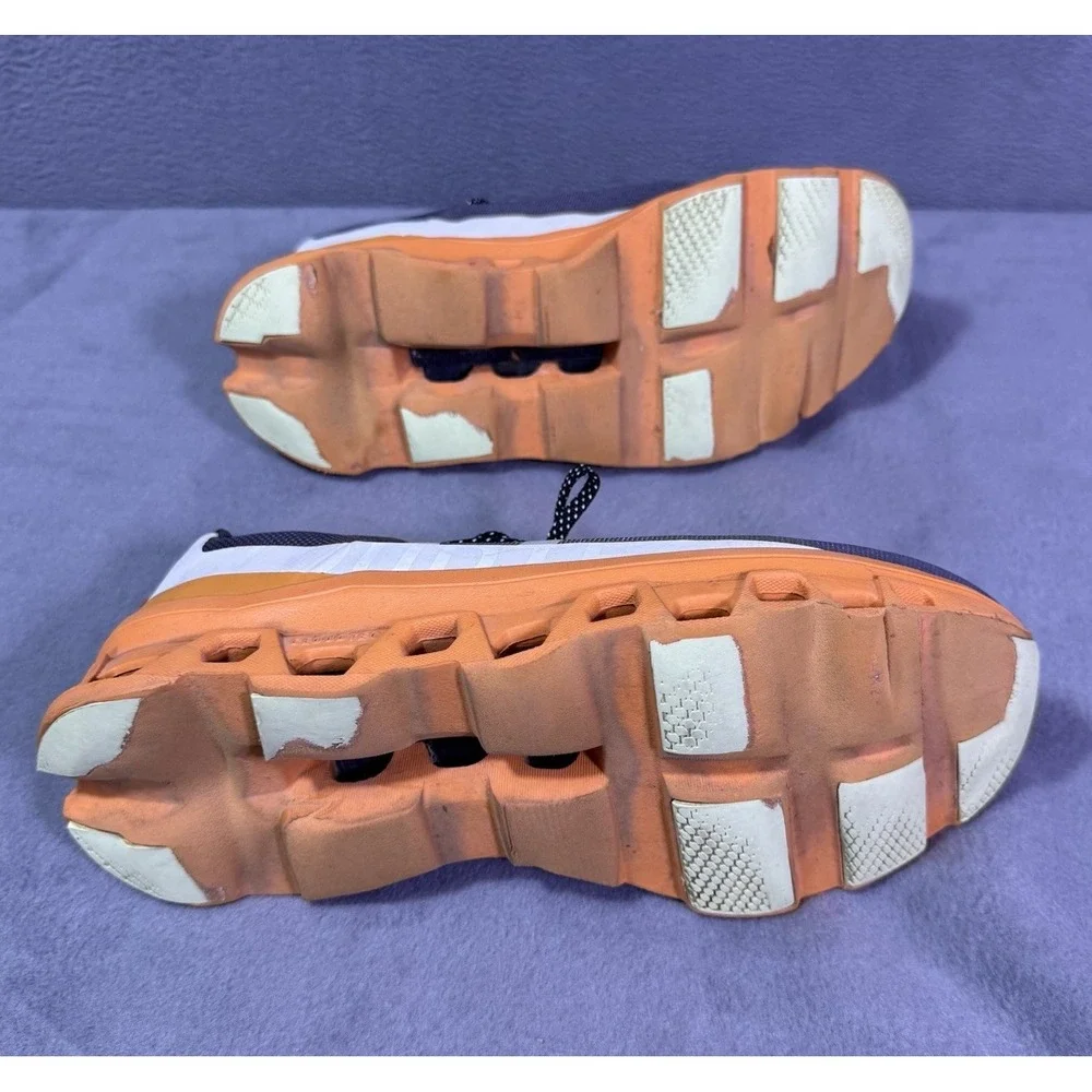 On Running Cloudmonster Shoes Mens 10 Gray Orange CloudTec Running Sneakers